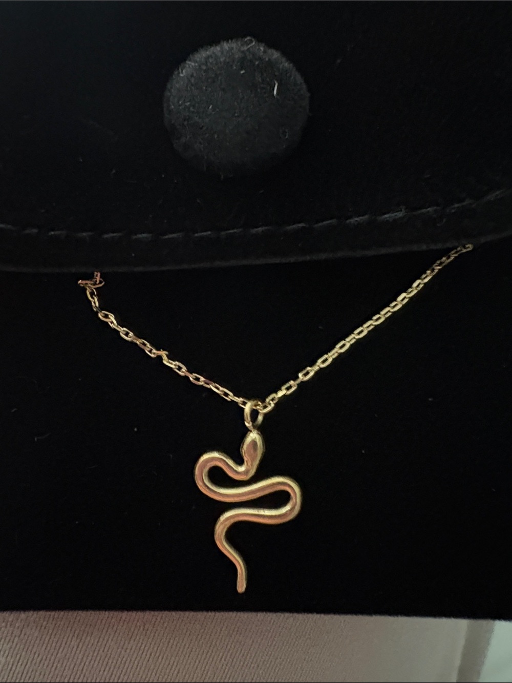Plunder EXCLUSIVE Private Label Delphine Gold Snake Necklace 16-18” Cable Chain